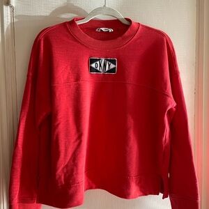 Vintage DKNY Sport Women's Red Crewneck Sweater Logo